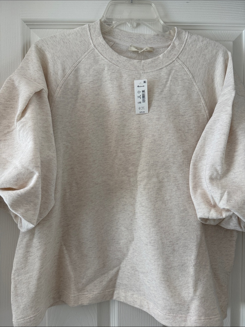 Madewell  Cream Pullover Sweatshirt